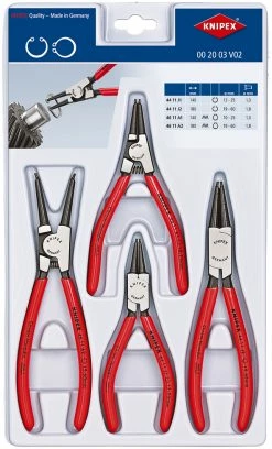 Knipex 00 20 03 V02 4 Piece Precision Circlip Plier Set