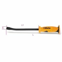 Beta Tools BETA 965 PRY BAR WITH FLAT CURVED END 600mm