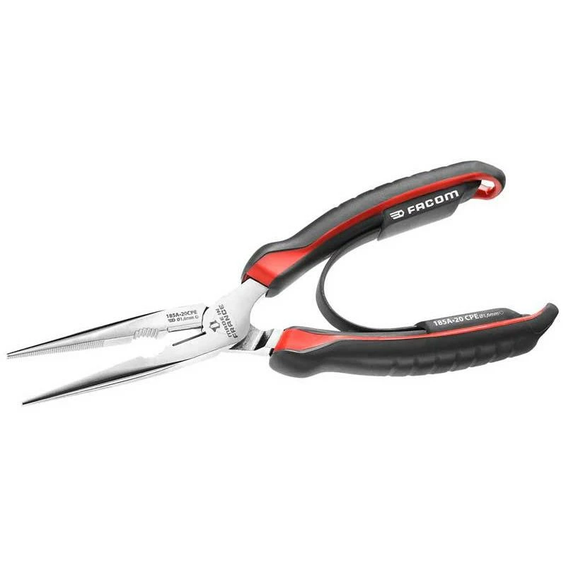 Facom 185A.20VE 1000V Insulated VDE Straight Long Half-Round Nose Pliers 200mm 2 Facom 185A.20VE 1000V Insulated VDE Straight Long Half-Round Nose Pliers 200mm - Image 2