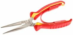 Facom 185A.20VE 1000V Insulated VDE Straight Long Half-Round Nose Pliers 200mm