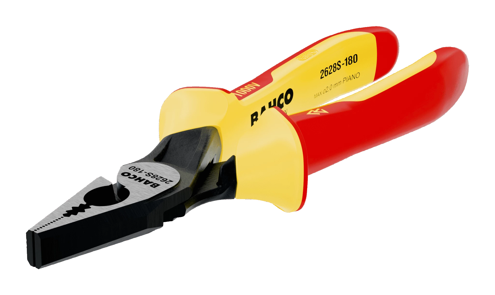 Bahco 2628S-180 1000V Insulated Combination Steel Wire Cutter Pliers 180mm 1 Bahco 2628S-180 1000V Insulated Combination Steel Wire Cutter Pliers 180mm