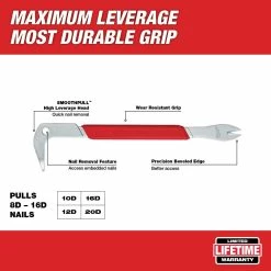 Milwaukee 4932478251 12" Nail Puller -FACOM SHOP 4932478251 Feat 1