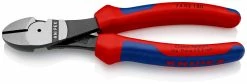 Knipex 74 02 180 High Leverage Diagonal Side Cutter Pliers (Snips) Multi-Component Grips 180mm