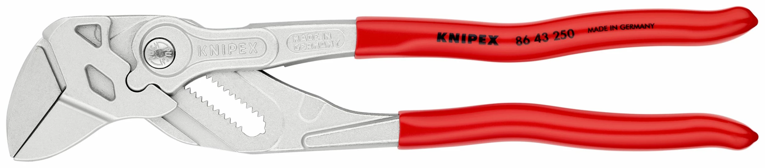 Knipex 86 43 250 Lock Button Waterpump Slip Joint Pliers Angled Handle 250mm (46mm Capacity) 1 Knipex 86 43 250 Lock Button Waterpump Slip Joint Pliers Angled Handle 250mm (46mm Capacity)