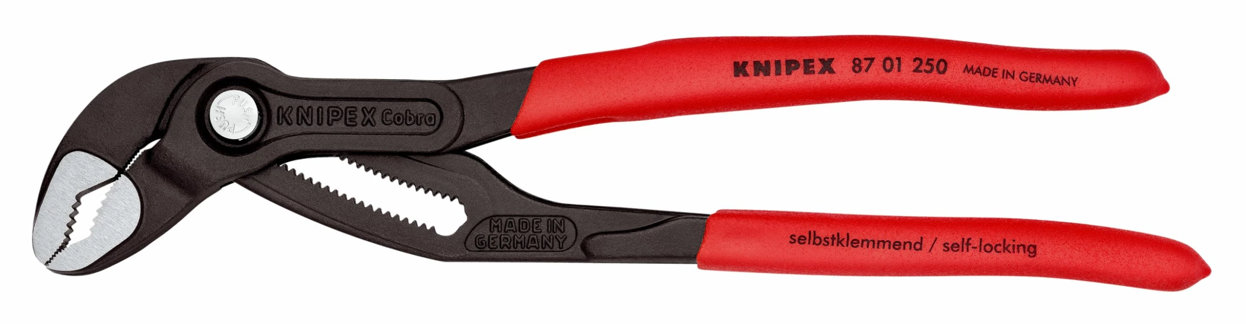 Knipex 87 01 250 Cobra® Waterpump Pliers PVC Grip 250mm - 46mm Capacity 4 Knipex 87 01 250 Cobra® Waterpump Pliers PVC Grip 250mm - 46mm Capacity - Image 4