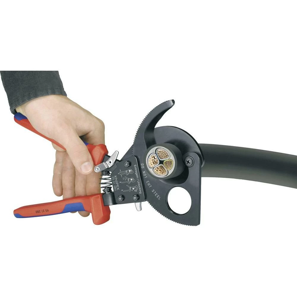 Knipex 95 31 250 Cable Shears Ratchet Action Multi-Component Grip 250mm (10in) 2 Knipex 95 31 250 Cable Shears Ratchet Action Multi-Component Grip 250mm (10in) - Image 2