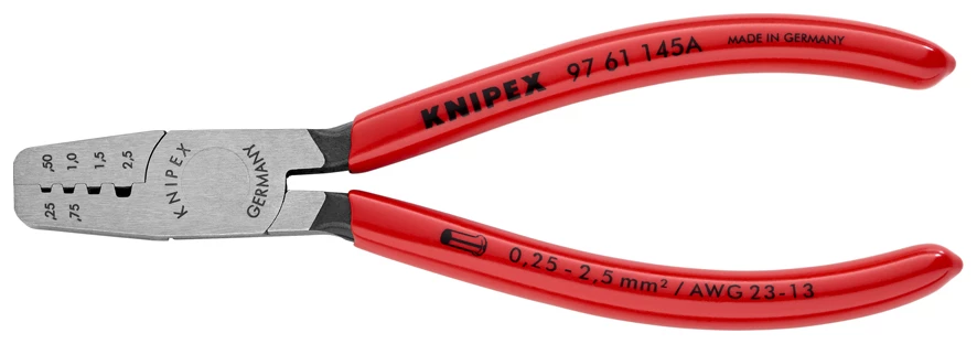 Knipex 97 61 145 A Crimping Pliers For Wire End Sleeves 245mm 1 Knipex 97 61 145 A Crimping Pliers For Wire End Sleeves 245mm