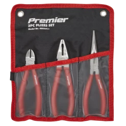 Sealey AK8564 Pliers Set 3 Piece Long Nose, Combination &amp; Diagonal Cutters (Snips) -FACOM SHOP AK8564.V2 IN POUCH STRAIGHT DFC0283763 1
