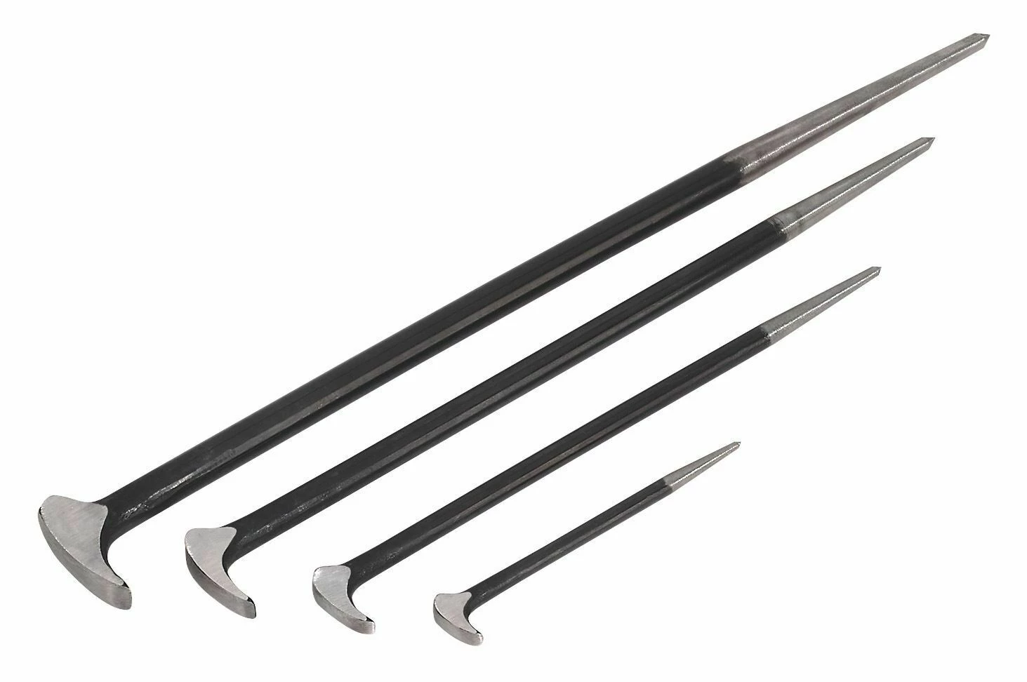 Sealey AK880 4 Piece Heel Type Pry / Lever Bar Set - Heelbars 1 Sealey AK880 4 Piece Heel Type Pry / Lever Bar Set - Heelbars