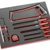 Facom MODM.601SLS 9 Piece Tethered 9 Piece Cutting And Measuring Set Supplied In Foam Module Tray