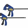 Irwin Quick-Grip T530062EL7 Micro One-Handed Bar Clamp 115mm / 4.5″ Twin Pack