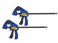 Irwin Quick-Grip T530062EL7 Micro One-Handed Bar Clamp 115mm / 4.5″ Twin Pack