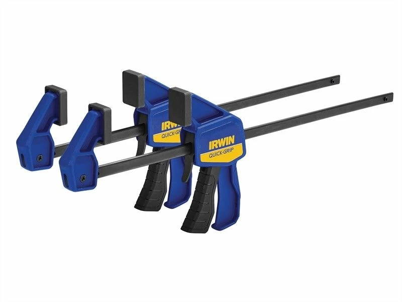2 X Irwin Quick-Grip T5122QCEL7 Medium Duty One-Handed Bar Clamp / Spreader 300mm / 12″ Twin Pack 1 2 X Irwin Quick-Grip T5122QCEL7 Medium Duty One-Handed Bar Clamp / Spreader 300mm / 12″ Twin Pack