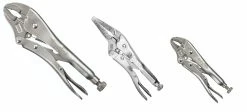 Irwin Vise-Grip TVG73 3 Piece Orginal Quick Release Curved And Long Nose Locking Jaw Pliers