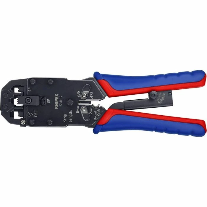 Knipex 97 51 12 Crimping Pliers For RJ10, RJ11/12 & RJ45 Western Plugs 1 Knipex 97 51 12 Crimping Pliers For RJ10, RJ11/12 & RJ45 Western Plugs
